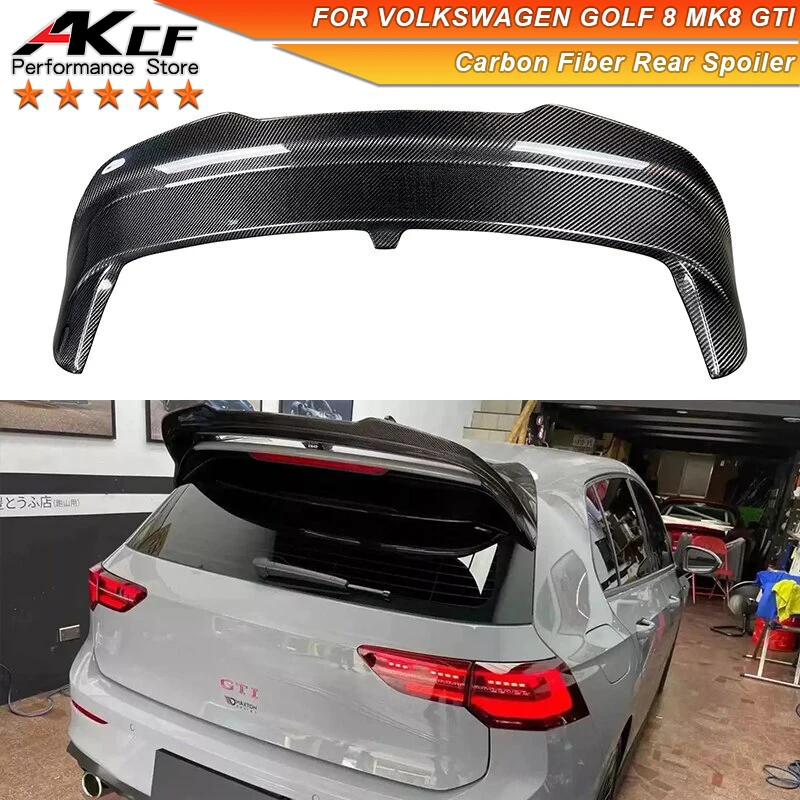 

Carbon Fiber CSV Style Rear Spoiler For Volkswagen Golf 8 MK8 GTI Upgrade FRP Rear Trunk Spoiler Lip Guide Wing Lip Rear Wing
