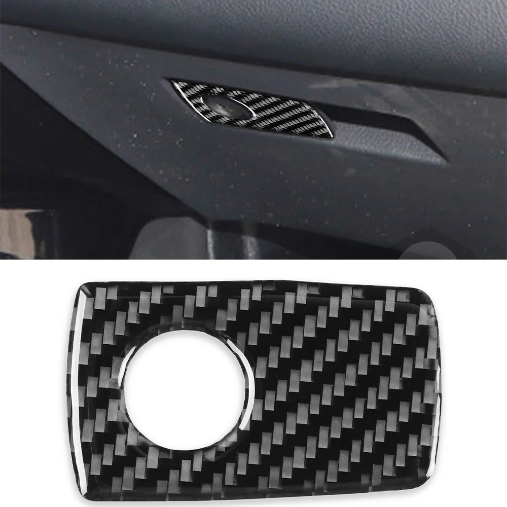 

Glove Box Button Decoration Cover Trim Sticker Decal for Toyota Supra A90 2019-2022 Car Interior Accessories Carbon Fiber