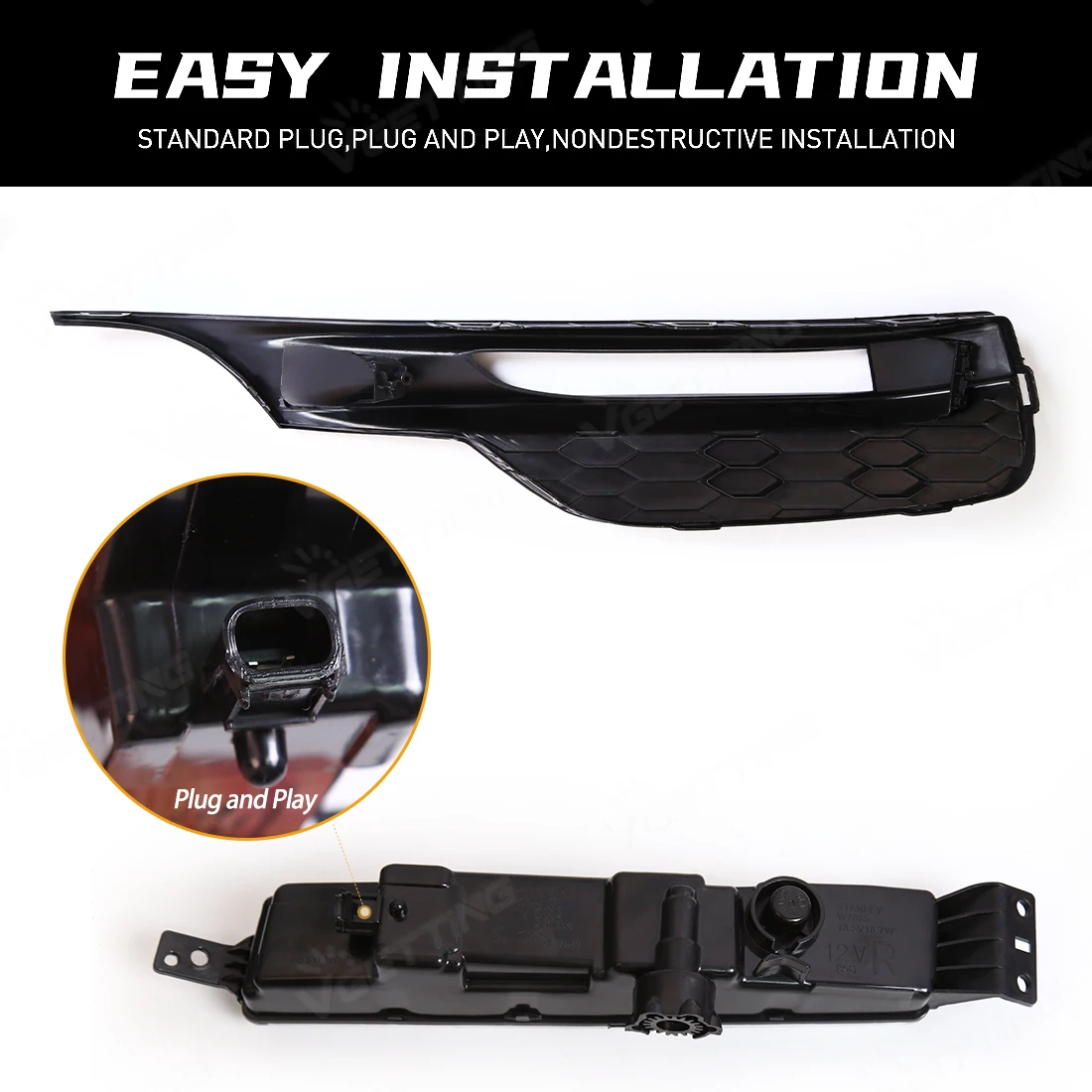 Фото Автомобильный фонарь для Honda Accord Sedan 2016 2017 2018 2019 2020 DRL Противотуманные фары переднего бампера с крышкой Автомобильные аксессуары 12 В №4