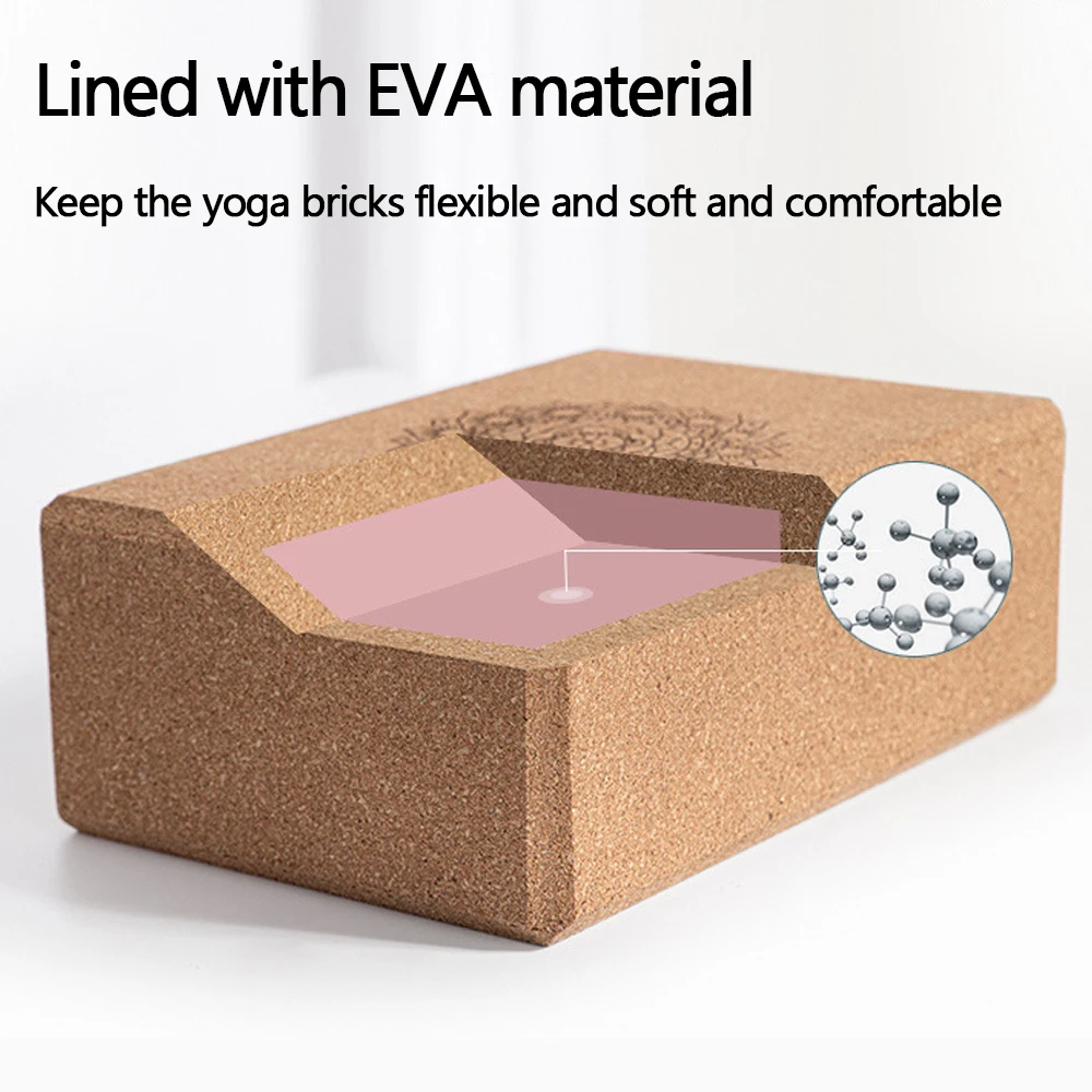 2022 Новые Натуральные блоки для йоги из пробковой эва высокой плотности 350 г