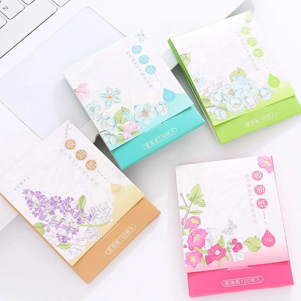 

100sheets/pack Linen Paper Oil Blotting Sheets Cleansing Paper Control Beauty Paper Oil Absorbent Tools Face Makeup F3e7