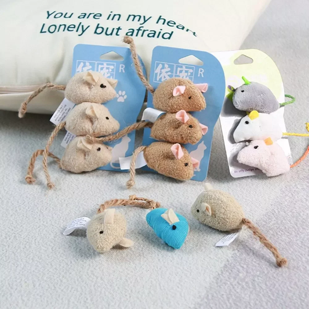 

Bite Resistant 3Pcs Chewing Catnip for Indoor Rat Mice Cat Toys Pet Product Interactive Cat Toy Teeth Cleaning Tool