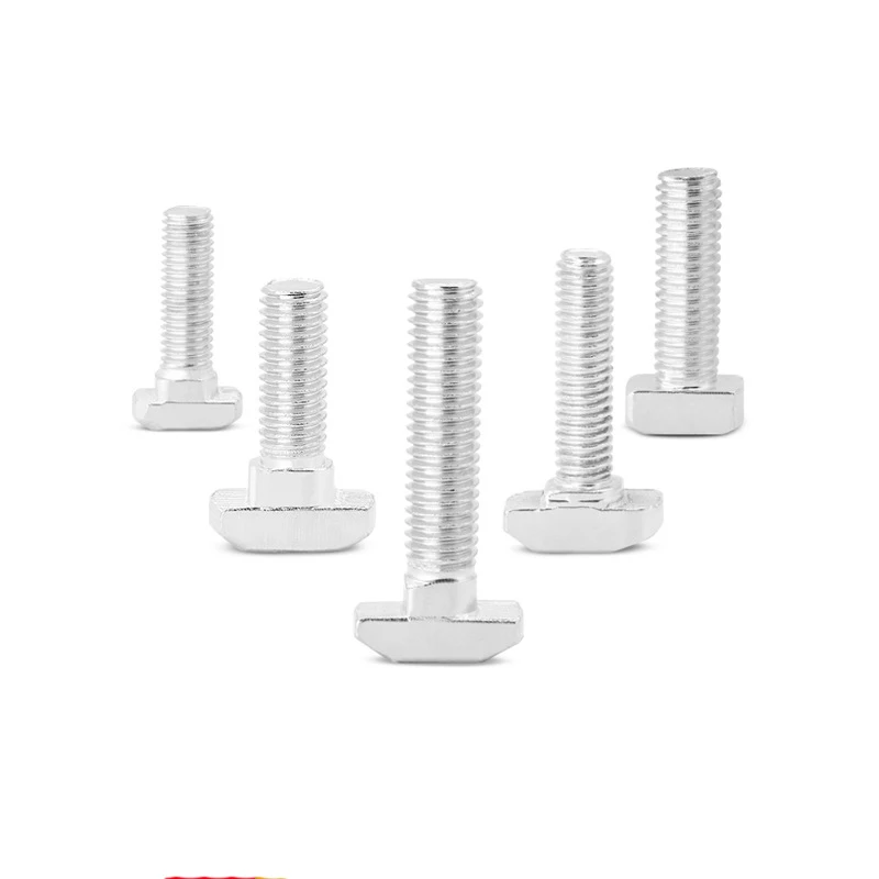 

50Pcs T-shaped screw Aluminum profile accessories T-shaped hammer head screw Bow bolt M6 M8T type bolt