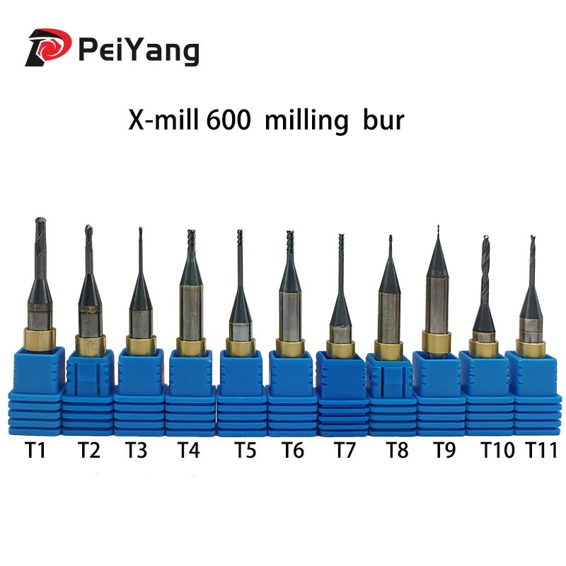 Фото Фрезы XTCERA Xmill-600 Xmill-630 для металла, 6 мм, шаровые и концевые, для зуботехнических станков №1