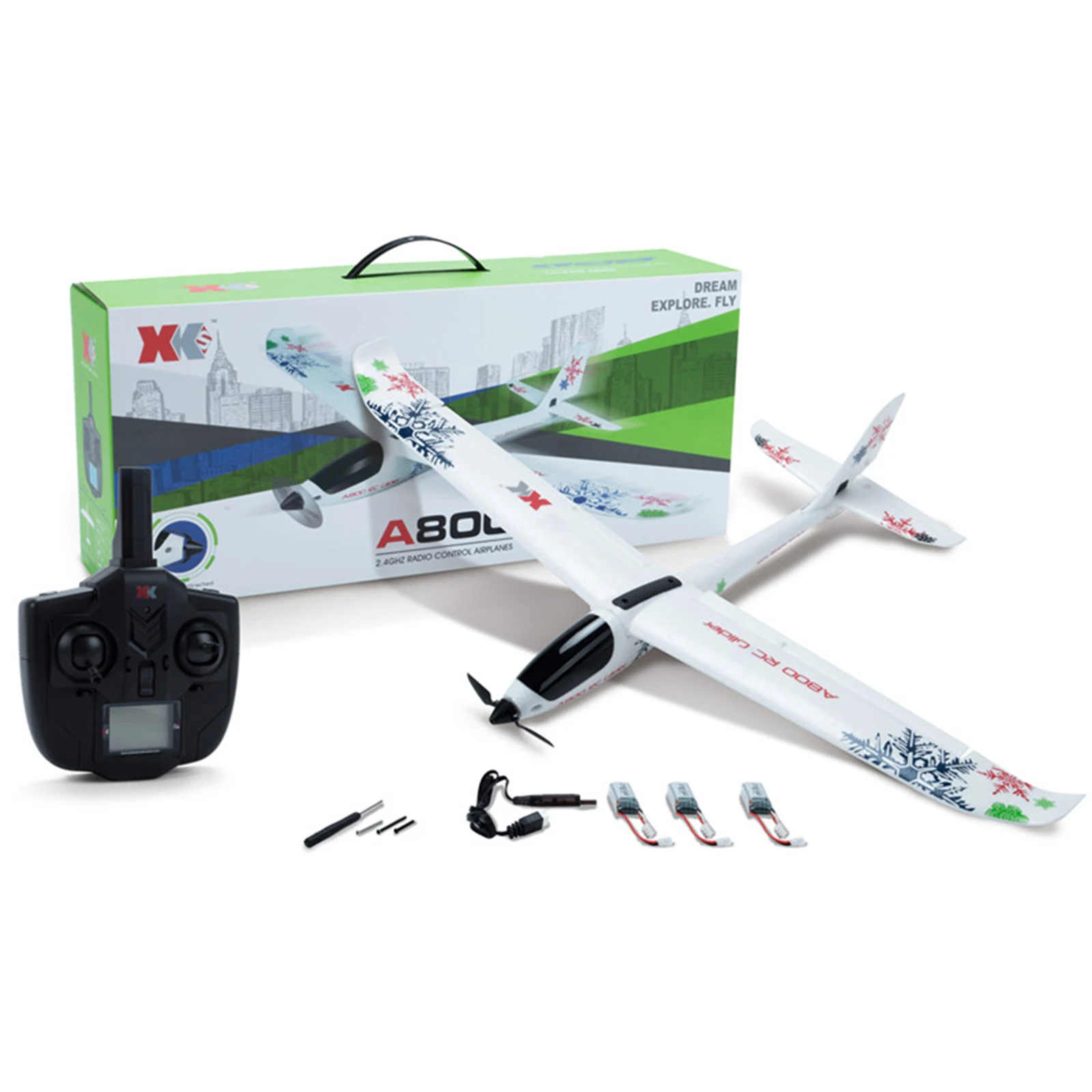 Wltoys XK A800 RC Airplane Remote Control Assembly with 2.4G Transmitter 5CH Electric Remote Control Plane RTF Model Toys enlarge