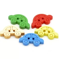 50 pcs 20cm lovely car shape sewing wooden buttons 2 holes for kids scrapbooking crafts 7nk124