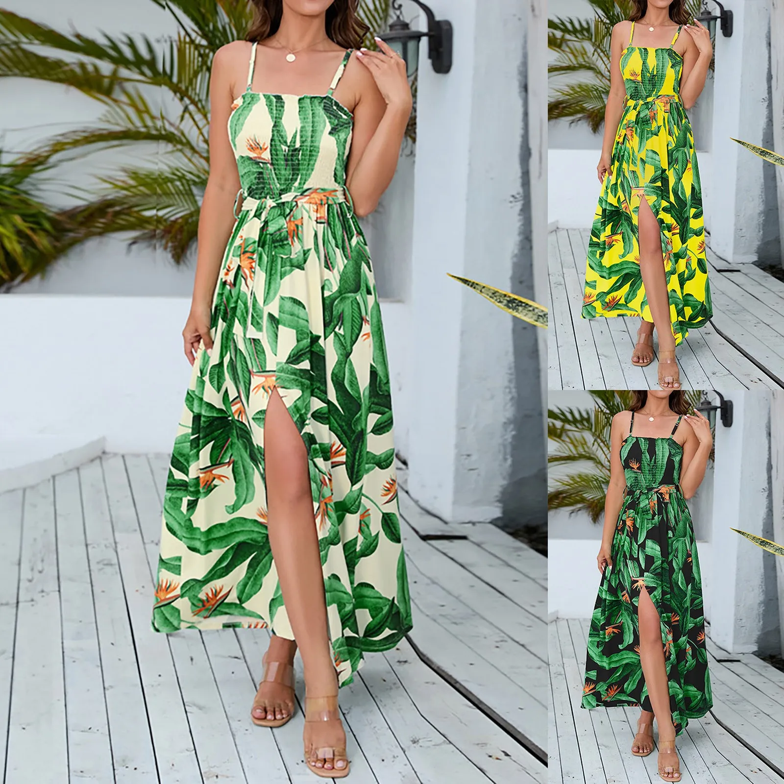 

2023 New Womens Summer 2023 Floral Sexy Plus Size Sleeveless Elegant Long Dress Swing Dress for Women Vestidos Mujer Robes
