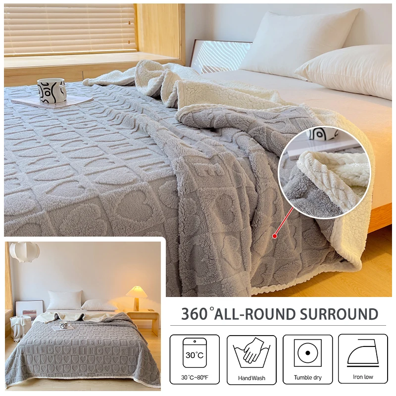 

Blanket Thickened Tafu Plush Blanket Autumn And Winter Warm Cover Blanket Lamb Fleece Casual Blanket Bed Sheet Quilt Blanket