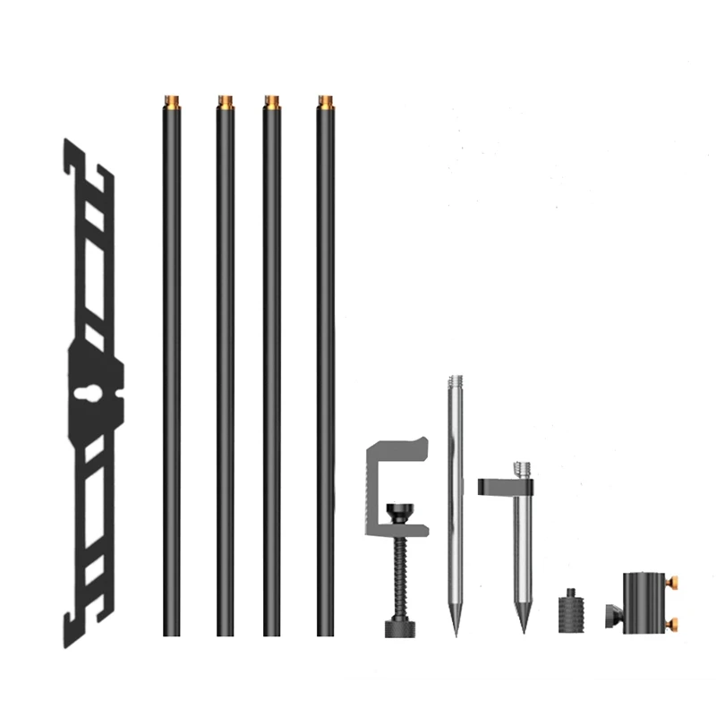 

Lantern Stand Adjustable Cookware Organizer Black For Outdoor Camping Picnic Fishing BBQ