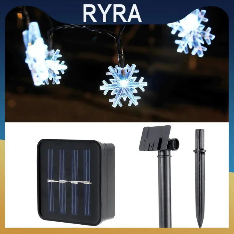 

Solar LED String Lights 4.8M 20 Lights Christmas Snowflake Fairy String Light Garden Christmas Wedding Decoration For Outdoor