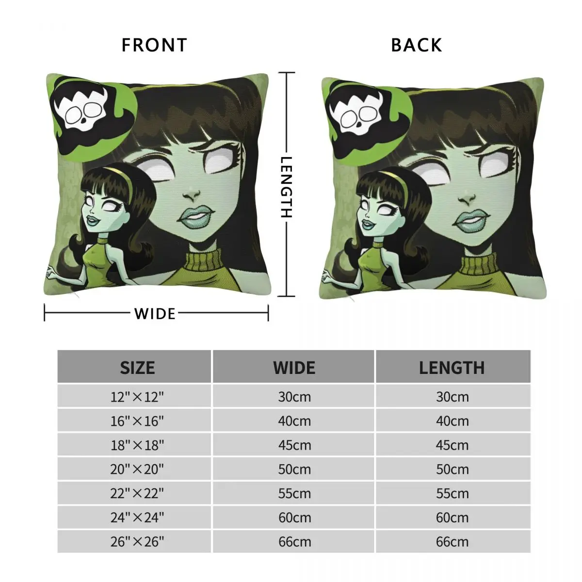Квадратные наволочки с рисунком монстра чехол для подушки сиденья Дракулары