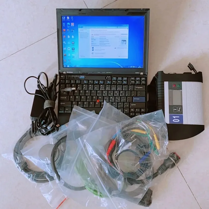 MB Star C4 мультиплексор WIFI SD Подключение диагностический инструмент Высокая печатная плата с программным обеспечением SSD 480 ГБ X200t сенсорный экран ноутбук 4 Гб кабели