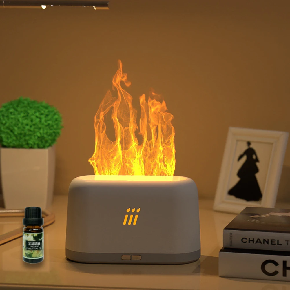 

USB-распылитель эфирного тумана, домашний комнатный распылитель масла, 3D увлажнитель воздуха с эффектом пламени, домашний ароматический рас...