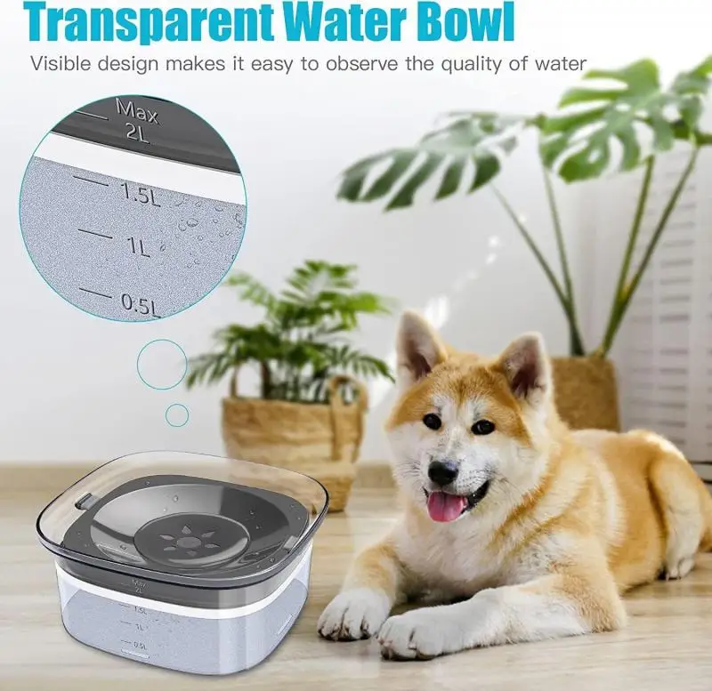 

1Pc Dog Drinking Water Bowl Floating Dispenser No Spill Puppy Cat Non-Wetting Mouth