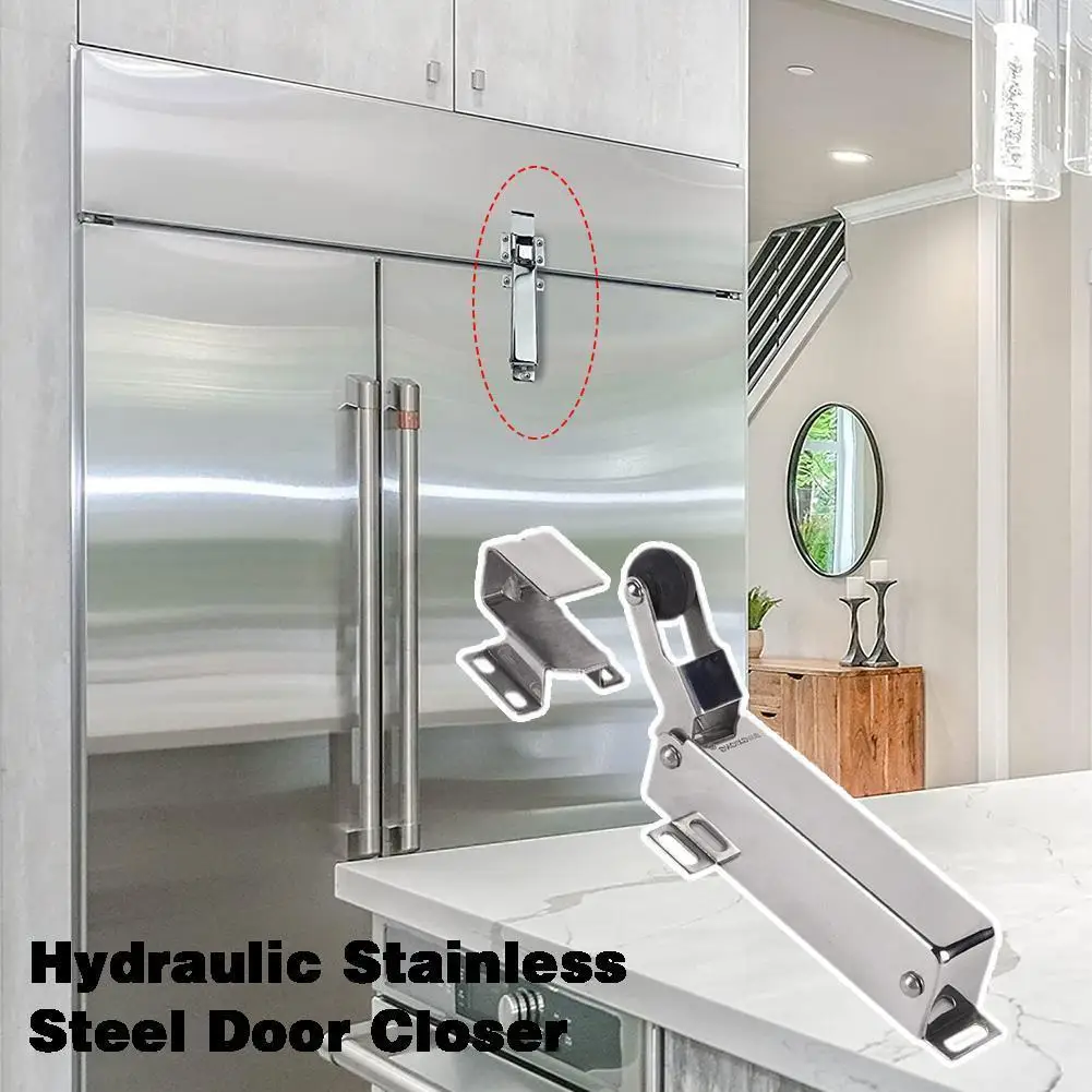 

Door Closer Kit Stainless Steel Hydraulic Freezer Door Hook Door With Freezer Closer Closer Automatic Catch Cooler N6d9