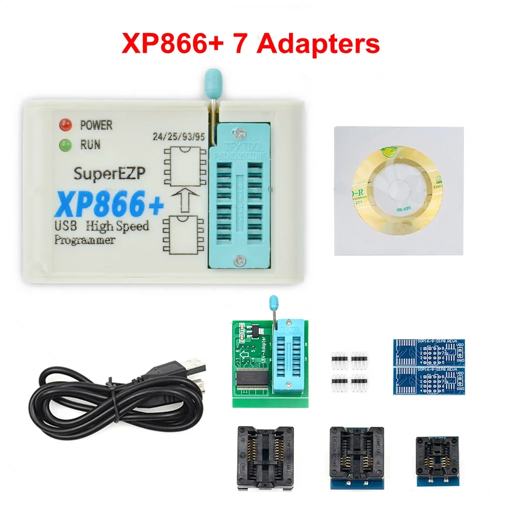 Оригинальный USB-программатор XP866 с поддержкой 24 25 93 95 EEPROM Flash BIOS Chip для WIN7 8 10 Faster Speed