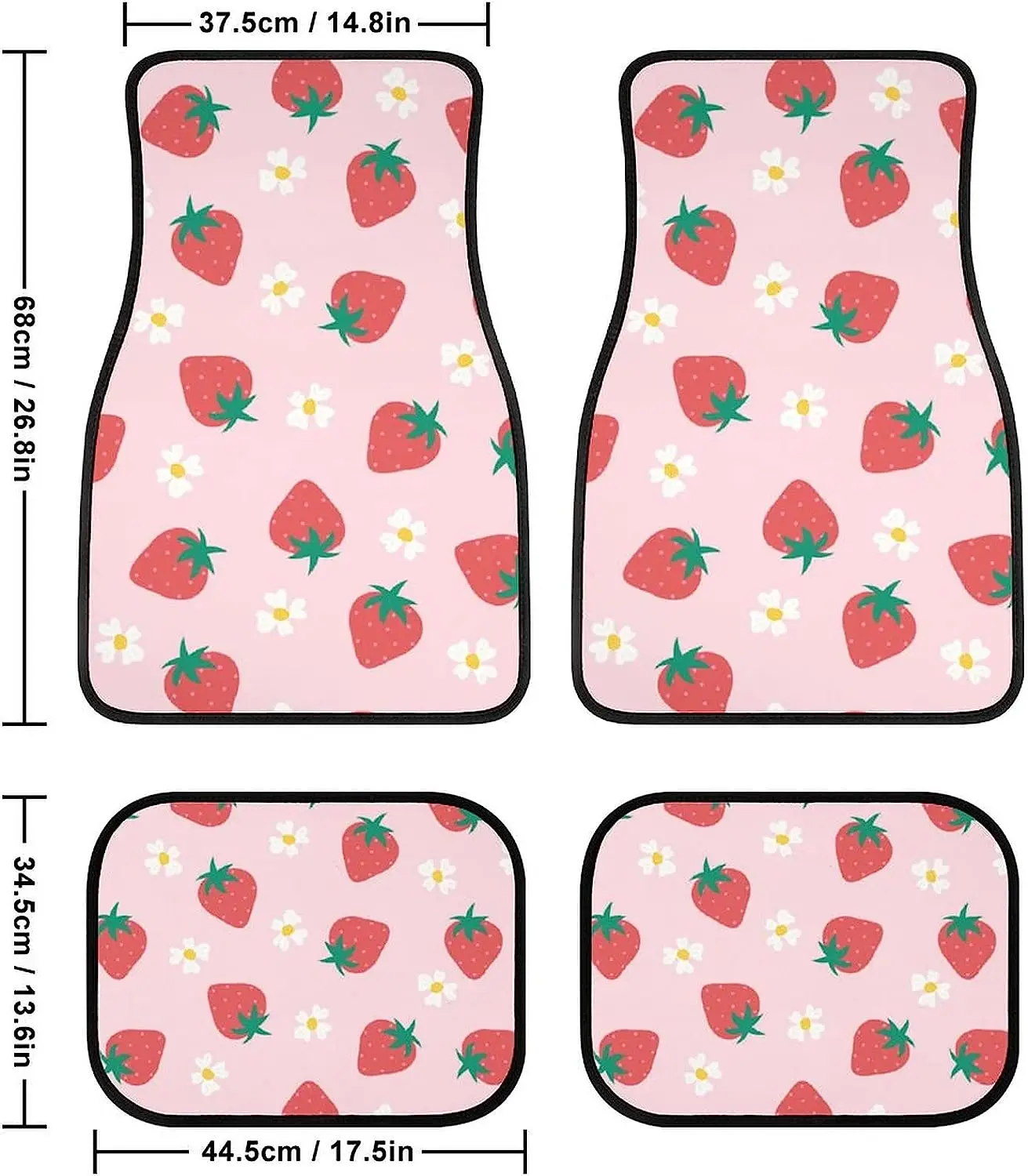 Автомобильные коврики из 4 предметов передняя и задняя резиновая подложка ковер