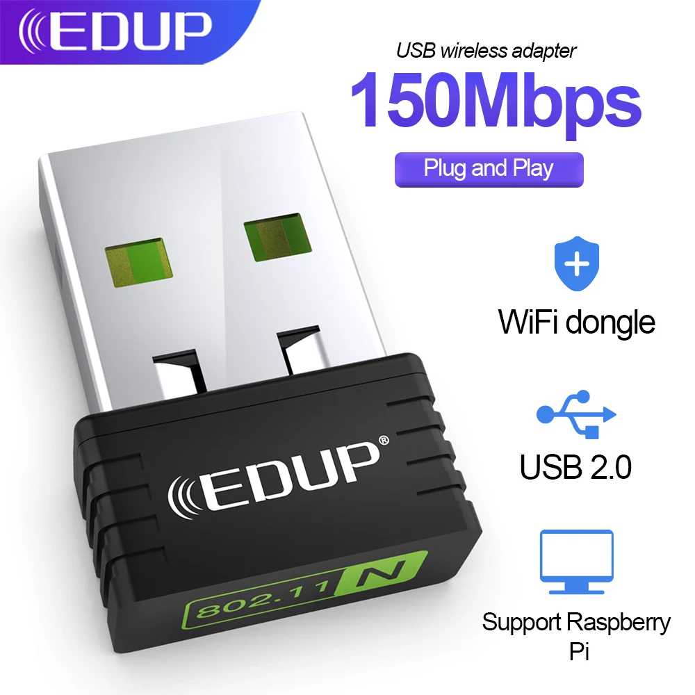 

USB-адаптер Wi-Fi EDUP, 150 Мбит/с, Ralink