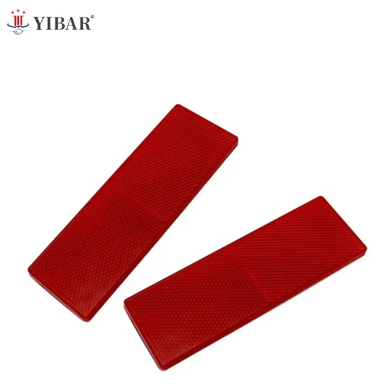 

1PCS Red/White Truck Motorcycle Adhesive Rectangle Plastic Reflector Reflective Warning Plate Stickers Safety Sign