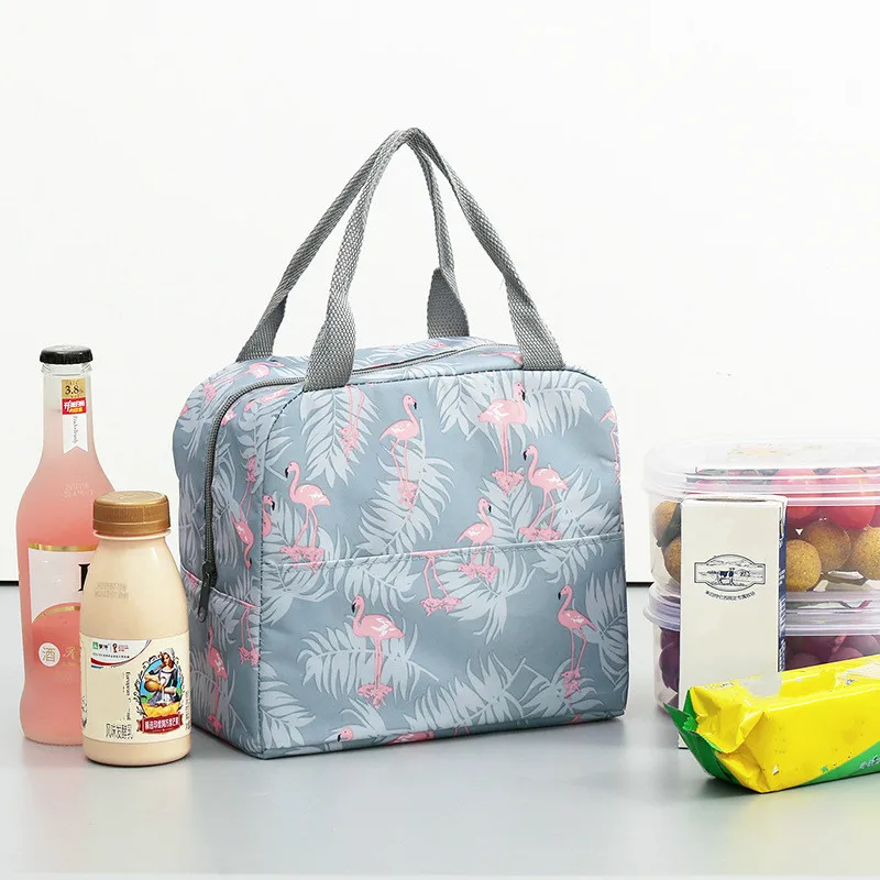 

New Oxford Functional Pattern Cooler Lunch Bag Portable Insulated Canvas Lunch Box Thermal Food Picnic Lunch Bags For Women Kids