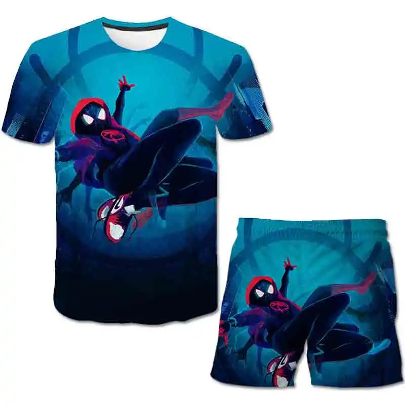 

Children Clothing Super Hero Spider-mαn 3D Print T shirt Set Sports Suit Baby Girls Tracksuit Cartoon 4-14 Years Children Sets