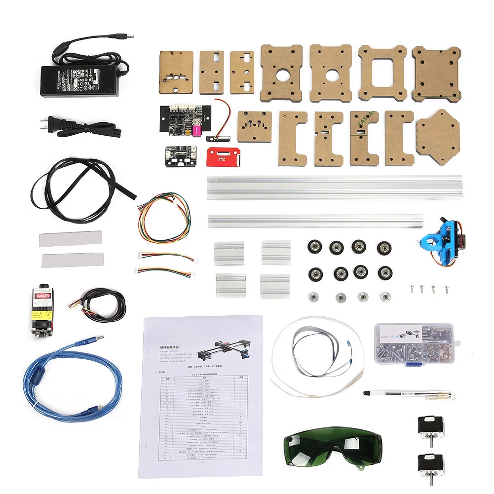 2 оси DIY CNC XY плоттер ручка чертеж машина робот с 0 5 W лазер 100-240VAC(CN вилка)