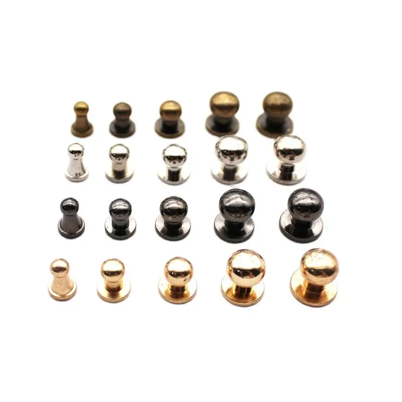 

Sam Brown Browne Button Screw Studs Round Rivet