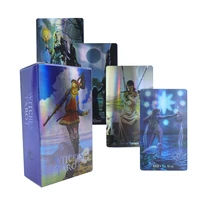 shining holographic tarot cards deck with pdf guidebook for beginners guidance divination in cards board games oracle deck fairy