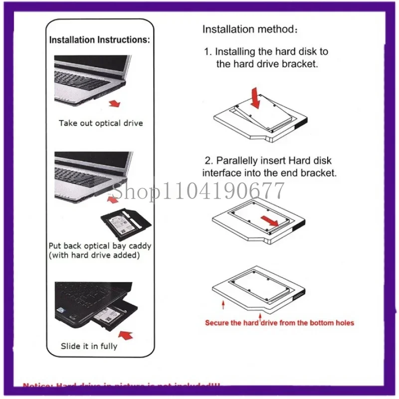 Второй жесткий диск SSD оптическая рамка Caddy для Fujitsu Lifebook P771 P772 S760 S904 S936 E 753 E743 E733 H730