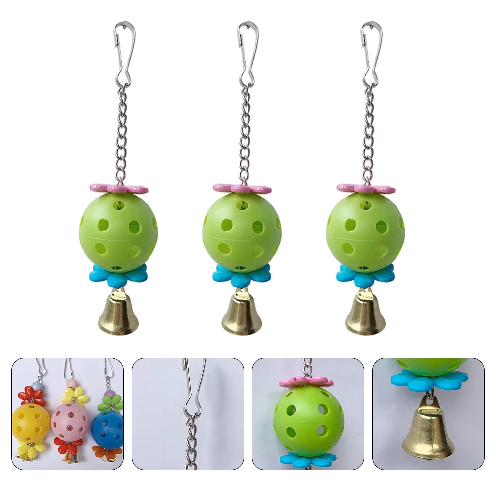 

Toy Parrot Birds Bird Toys Hanging Cage Bell Chewing Bells Bite Pecking Foraging Parakeet Tearing Playing Chew Hammock Shredder