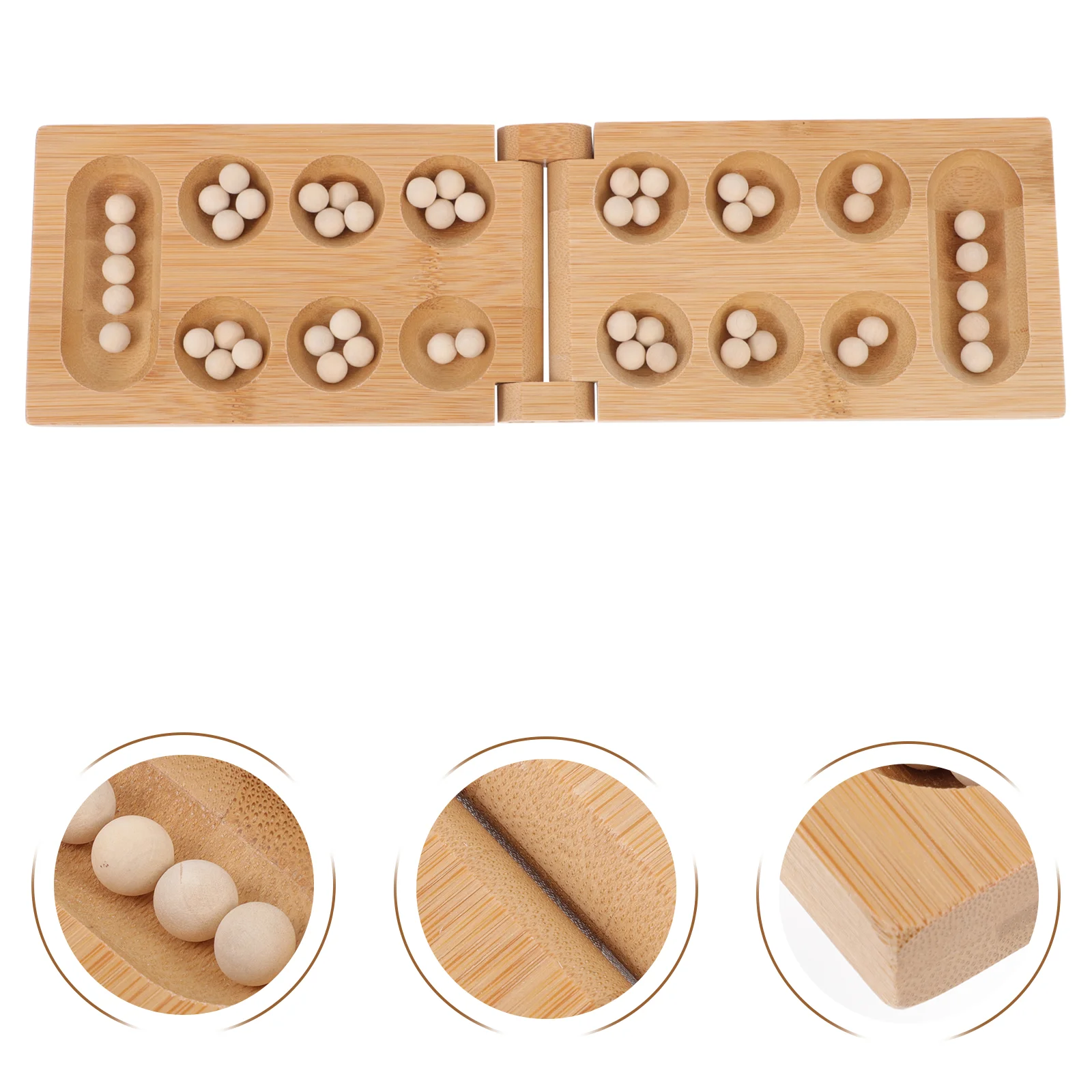 

Mancala Portable Chess Board Educational Toy Game Christmas Bamboo Kids Plaything Wood Intelligence Travel Logic Training