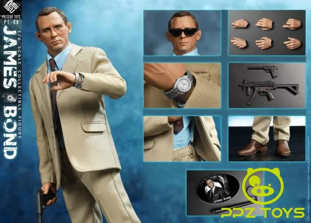 

PRESENT TOYS 1/6 PT-sp08 in stock 1/6 Agent 007 Daniel Craig Figure Model 12'' Male Soldier Action Doll