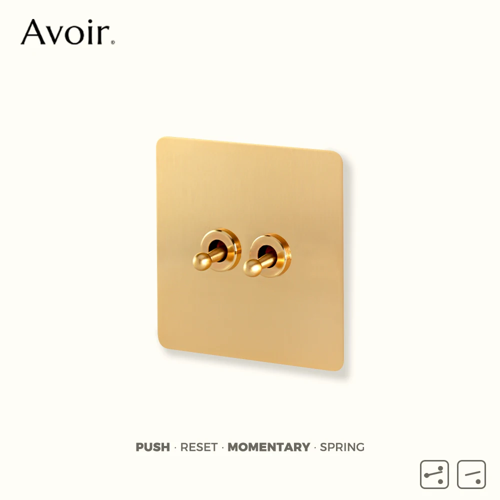Фото Avoir Gold Кнопочный 220 В Ретро Тумблер 86 Тип Тонкая рамка EU FR Электрические розетки с USB Cat6 Внутренние переключатели сброса розетки электрические розетки и выключатели ретро выключатель кнопочный переключатель №1