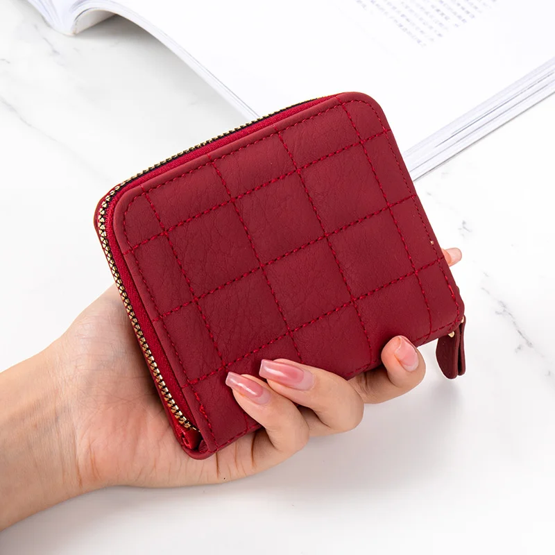 

Women Bank Card Holder Card Wallet PU Zipper Credit ID Card Holder Wallet Business Card Holder Large-capacity Coin Purse
