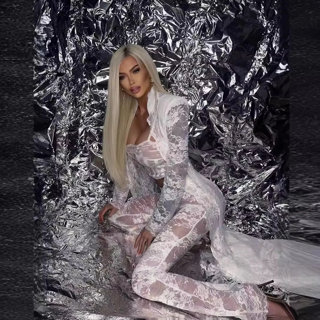 2024 черные подтяжки с длинными рукавами на плечах жилет кружевные брюки-тройка