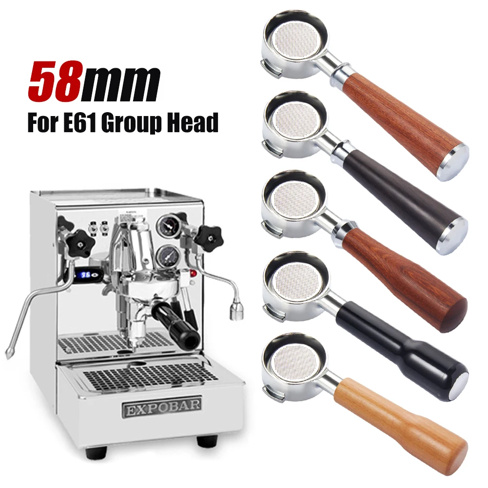 Coffee Bottomless Portafilter Bar Coffeeware 58MM Replacement Filter Basket For E61 Coffee Machine Latte Cappuccino Mocha