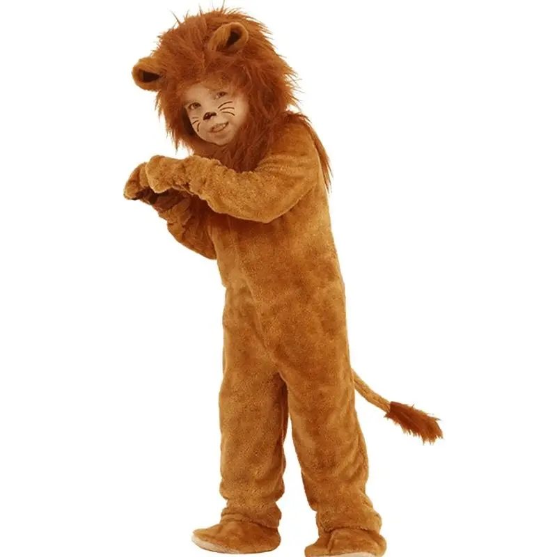 

Children Deluxe Lion King Costume for Kids Adults Animal Carnival Halloween Cosplay Costumes Fancy Movie Role Jumpsuits