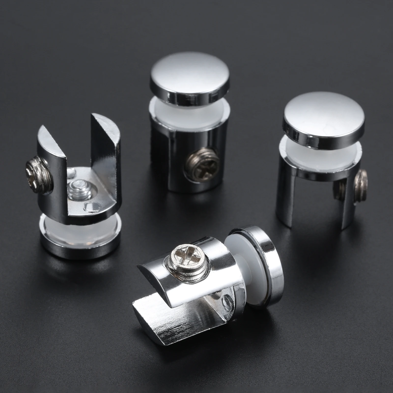 4 шт. регулируемый винтовой стеклянный зажим, полированные хромированные кронштейны, держатель для полки из цинкового сплава, опорные кронштейны, зажимы для 8-10 мм 10-12 мм