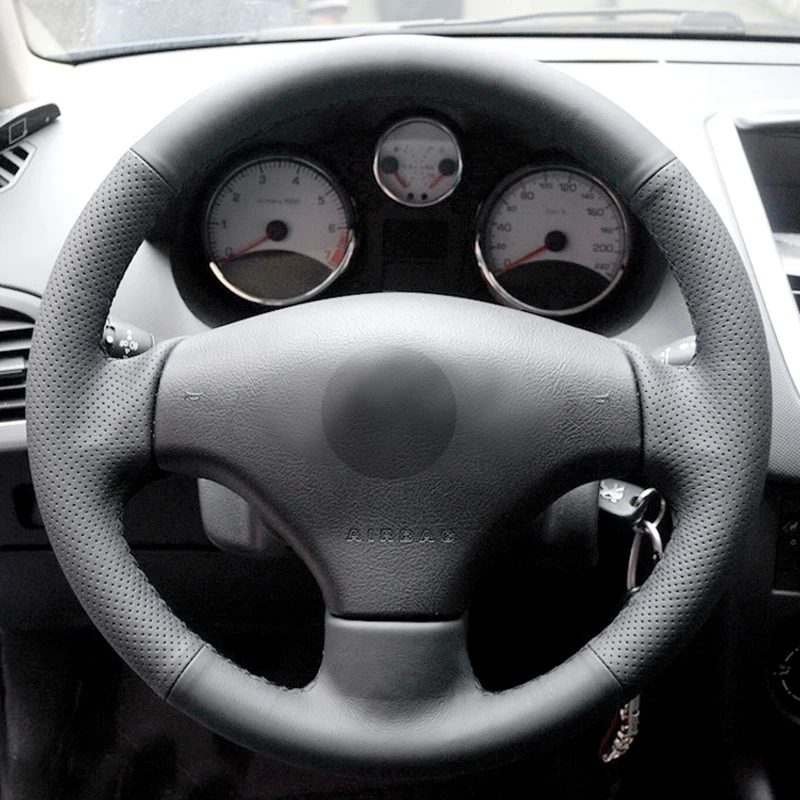 Мягкий перфорированный кожаный чехол для Peugeot 206 2007-2009 207 Citroen C2 DIY ручное шитье на