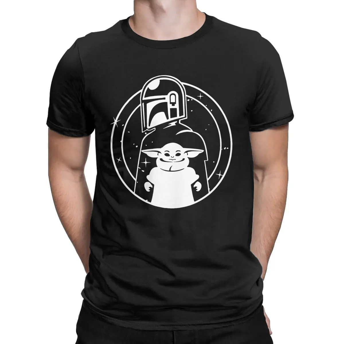 

The Mandalorian Child Yoda T-Shirts Men Disney Funny 100% Cotton Tees Round Collar Short Sleeve T Shirts Graphic Printed Tops