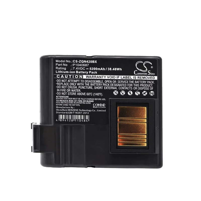 

Applicable Zebra QLN420 Printer Battery P1040687 P1050667-016