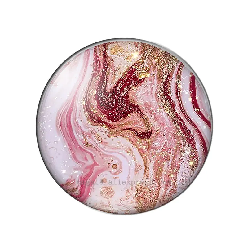 Золотисто-розовые текстуурные узоры из камня для иммации 12 мм/18 мм/20 мм/25 мм