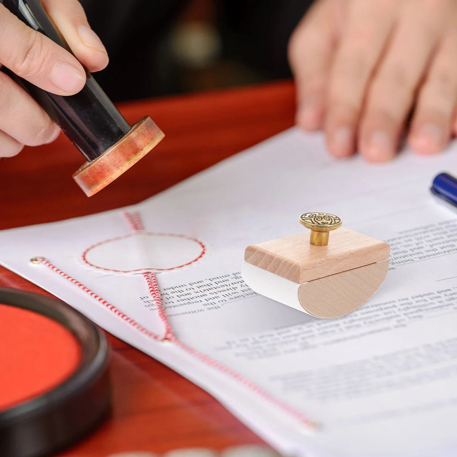 

Quick-Drying Stamp Desk Blotter Rocker Pen Writing Small Wooden Pad Ink-absorbent Tools Student Fountain