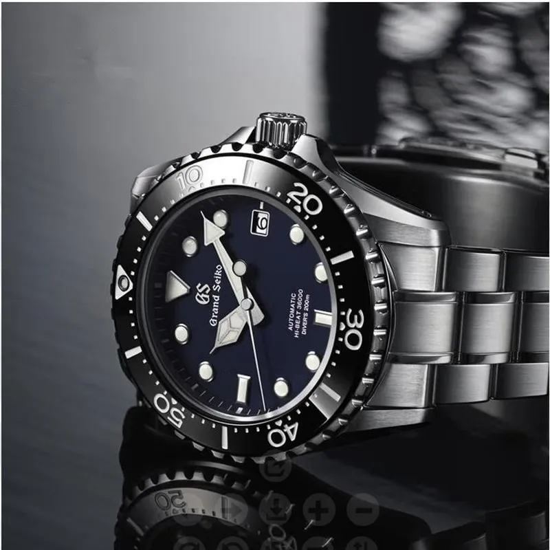 Новые роскошные брендовые модные деловые часы серии GS sports Hi Beat из нержавеющей стали, немеханические кварцевые мужские часы