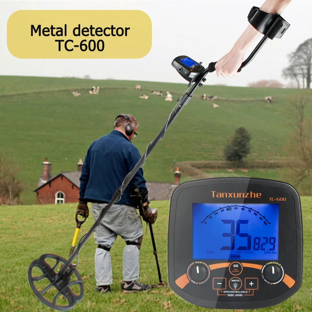 Водонепроницаемый Профессиональный металлоискатель для взрослых золотистый с