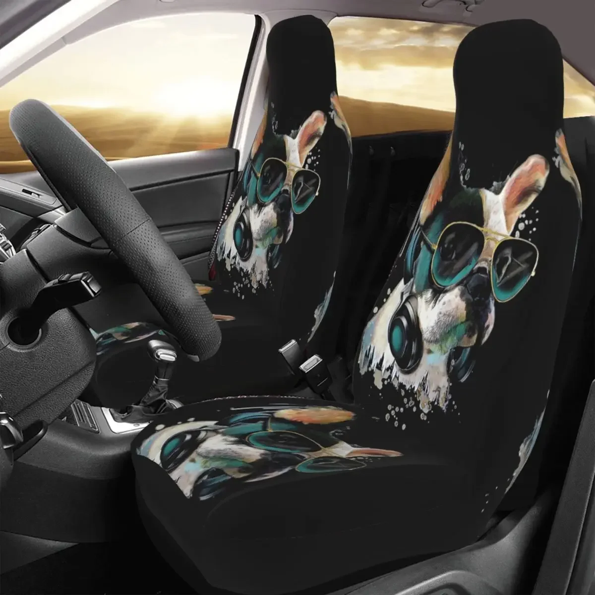 Чехол Pitbull в кепке и наушниках чехол на автомобильное сиденье с индивидуальной