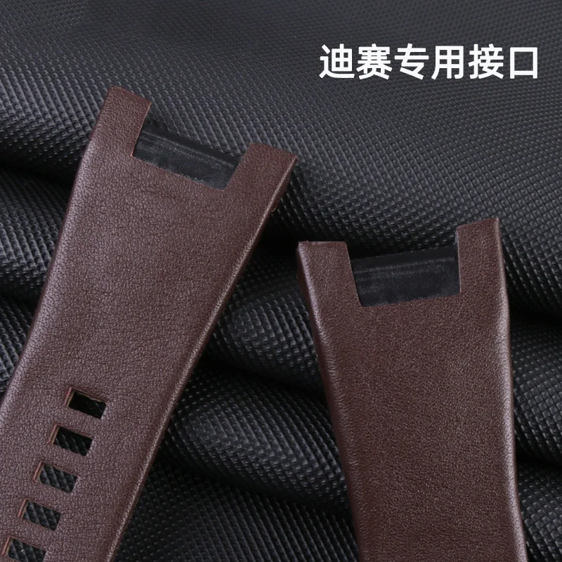 Watch strap waterproof and sweat proof suitable for Diesel strap notch leather DZ4246 DZ1273 DZ1216 large dial chain men's 32mm