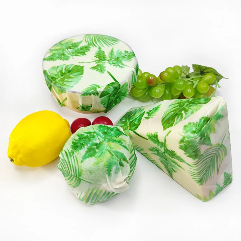 

3Pcs/Set Zero Waste Reusable Storage Wrap Sustainable Organic Sandwich Cheese Food Wrapping Paper Plastic Free Beeswax Food Wrap