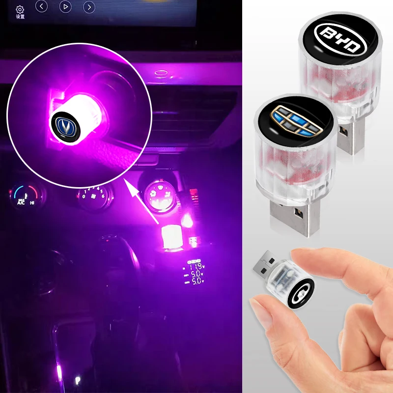 

Car mini USB LED colorful interior mood light For Lada 2105 VESTA Niva 4x4 Parachoque Priora Granta Vaz Samara 2110 Accessories