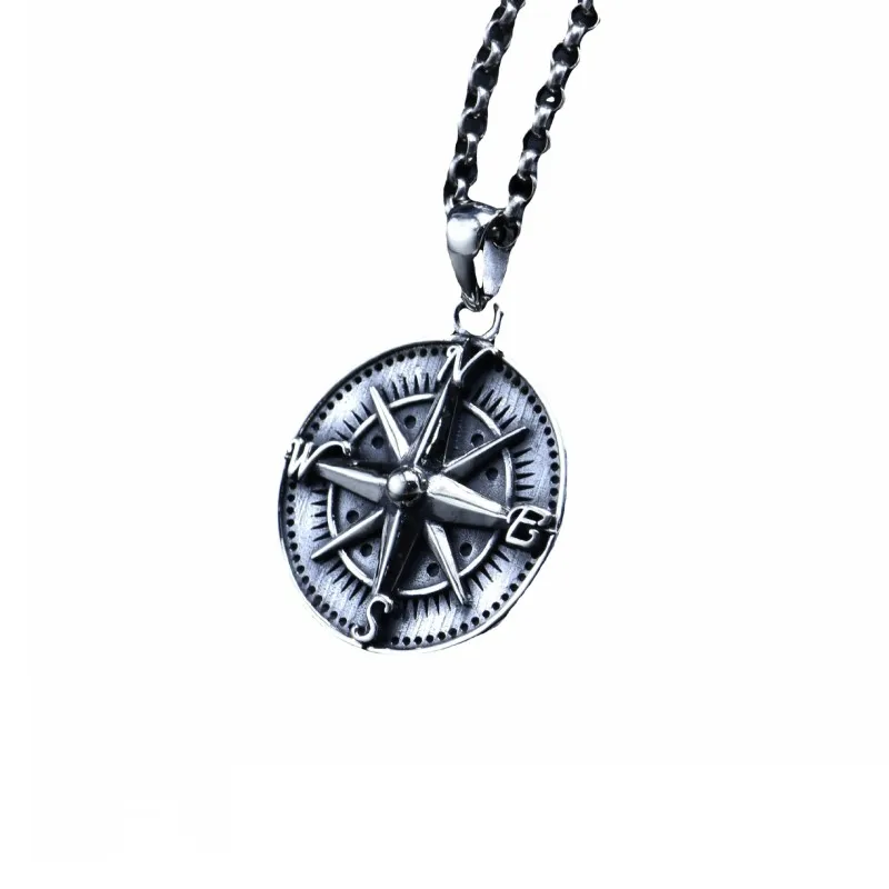 BOCAI Новый S925 Серебряный винтажный персонализированный стиль хип-хоп стандартный